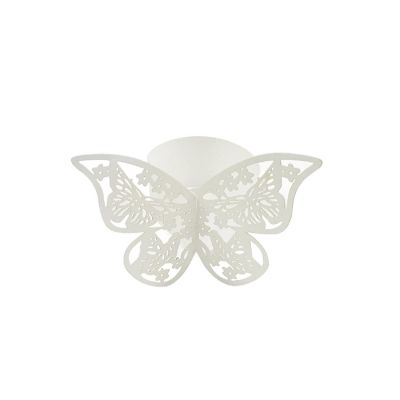Wrapables White .Butterflies Wedding Decor Napkin Rings (Set of 50) Image 2