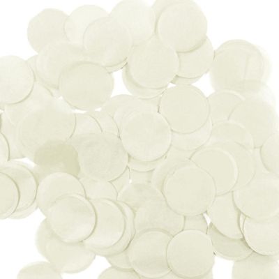 Wrapables White Round Tissue Paper Confetti 1" Circle Confetti Image 1