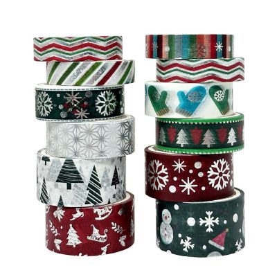 Wrapables Winter Season Washi Set, 12Pc Festive Cheer Image 1