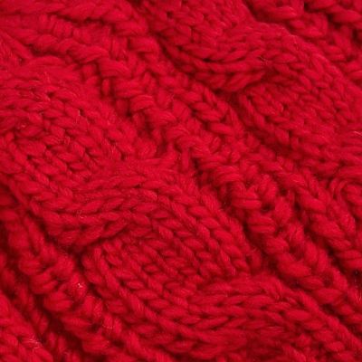 Wrapables Winter Warm Cable Knit Cat Ears Beanie, Red Image 3