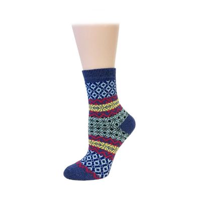 Wrapables Women'S Thick Winter Warm Wool Socks (Set Of 5), Boho Image 1