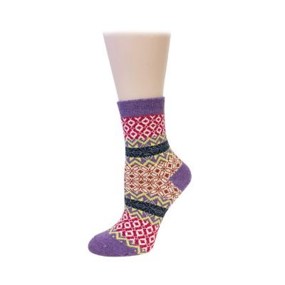 Wrapables Women'S Thick Winter Warm Wool Socks (Set Of 5), Boho Image 2