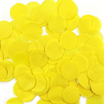 Wrapables Yellow Round Tissue Paper Confetti 1" Circle Confetti Image 1