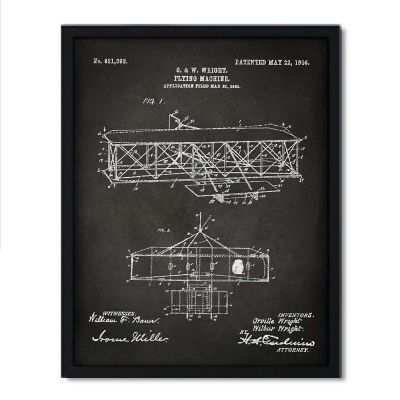 Wright Brothers Airplane Patent 8.5x11in Image 1