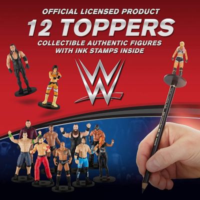 WWE Pencil Toppers 12pk Shinsuke Nakamura Rey Mysterio The Rock Undertaker PMI International Image 1