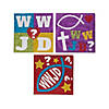 WWJD Glitter Art Pictures - 12 Pc. Image 1