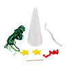 Yarn & Bead Tabletop Christmas Tree Craft Kit - Makes 3 Image 1
