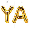 YAY Gold Mylar Balloon Kit - 3 Pc. Image 1