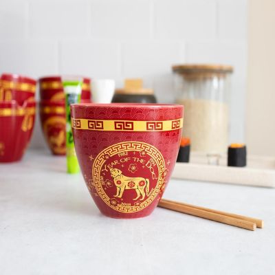 Year Of The Dog Chinese Zodiac 16-Ounce Ramen Bowl and Chopstick Set Image 3
