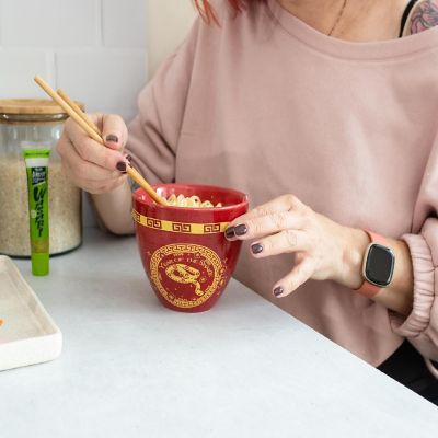 Year Of The Snake Chinese Zodiac 16-Ounce Ramen Bowl and Chopstick Set Image 3