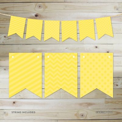 Yellow Bunting Banner 9ft Image 2
