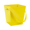 Yellow Candy Buckets with Ribbon Handle - 6 Pc. Image 1