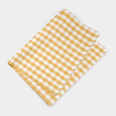 Yellow Gingham Gift Wrap Image 1