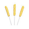 Yellow Mini Twisty Lollipops - 24 Pc. Image 1