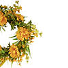 Yellow Peony Artificial Fall Harvest Twig Wreath  24-Inch  Unlit Image 2