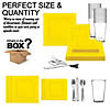 Yellow Square Plastic Dinnerware Value Set (20 Settings) Image 2