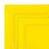 Yellow Square Plastic Dinnerware Value Set (40 Dinner Plates + 40 Salad Plates) Image 1