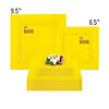 Yellow Square Plastic Dinnerware Value Set (40 Dinner Plates + 40 Salad Plates) Image 3