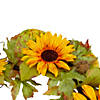 Yellow Sunflower and Pine Cone Artificial Fall Harvest Wreath - 24 inch  Unlit Image 3