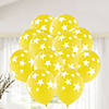 Yellow with White Stars 11" Latex Balloons &#8211; 24 Pc. Image 2