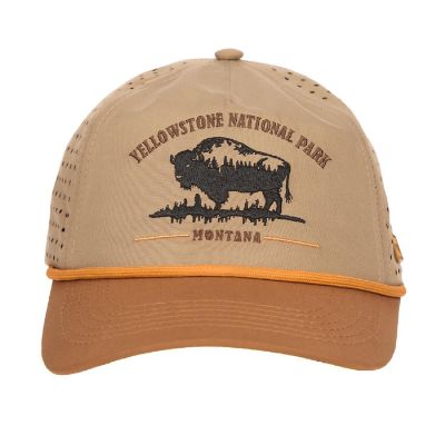 Yellowstone National Park 5-Panel Brown and Tan Unstructured Hat Image 1