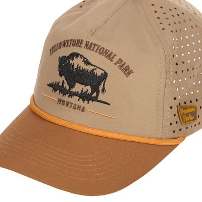 Yellowstone National Park 5-Panel Brown and Tan Unstructured Hat Image 2