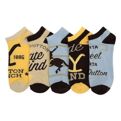 Yellowstone Quotes 5-Pair Women's Ankle Socks Image 1