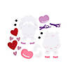 Yeti Valentine Ornament Foam Craft Kit - Makes 12 Image 1