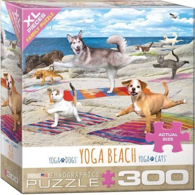 Yoga Beach 300 Piece XL Jigsaw Puzzle Image 1