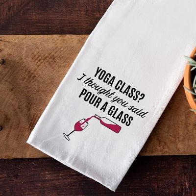 Yoga Class Kitchen Towel, 1 Pack Image 1
