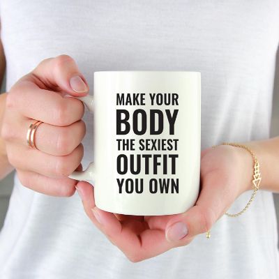 Your Body Your Outfit Ceramic Mug Image 1