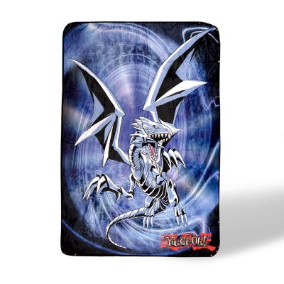 Yu-Gi-Oh! Blue-Eyes White Dragon Fleece Throw Blanket  45 x 60 Inches Image 1