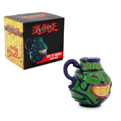 Yu-Gi-Oh! Pot Of Greed Sculpted Ceramic Mini Mug  Holds 2 Ounces Image 1
