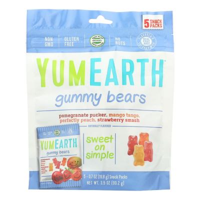 Yumearth Organics Organic Gummy Bear - Snack - Case of 12 - 0.7 oz. Image 1
