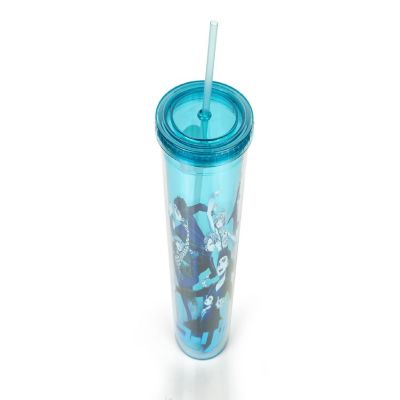 Yuri On Ice Characters Plastic Tumbler Cup With Lid & Straw  Holds 16 Ounces Image 1