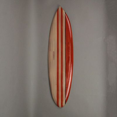 Zeckos 32 In Hand Carved Painted Wooden Surfboard Wall Hanging Decor Beach Art Set of 3 Image 3