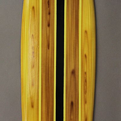 Zeckos 39 Inch Wooden Surfboard Decorative Wall Hanging Beach Decor - Brown Image 3
