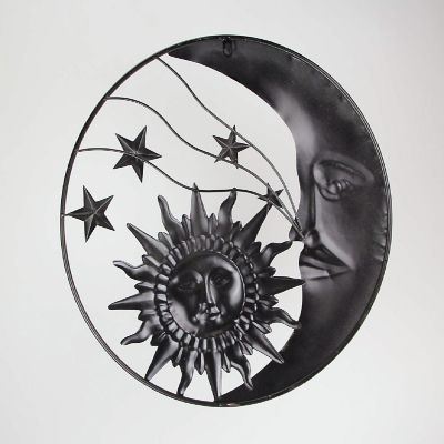 Zeckos Celestial Metal Moon Sun and Stars Wall Art Hanging Image 2