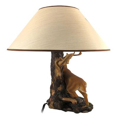 Zeckos `Champion` 12 Point Buck Table Lamp with Deer Printed Shade Western D&#233;cor Image 3