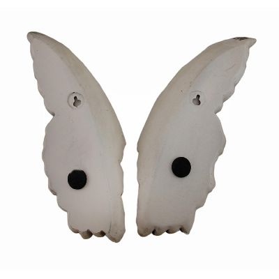 Zeckos Wings of Protection Pair of 11 inch Aged Finish Wall Sculpture - Angel Wings Art Wall Decor Image 2