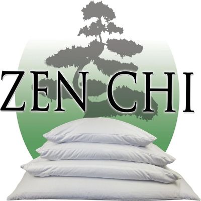 ZEN CHI Buckwheat Pillow - Organic Standard Size (14x20) w Natural Cooling Technology- All Cotton Cover w Organic Buckwheat Hulls - Personal Comfy Pillow Has Na Image 1