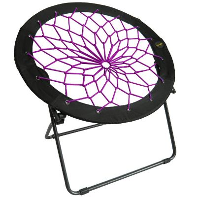 Zenithen Limited Bungee Folding Dish Circular DormBedroom Chairs Pack of 1, Plum Image 1