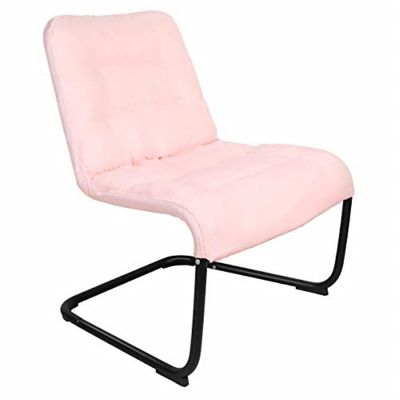 Zenree Comfortable Teens Bedroom Chair, College Dorm, Soft Padded Seat, Pink Image 1