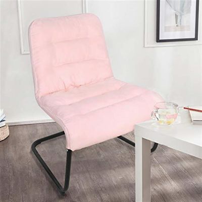 Zenree Comfortable Teens Bedroom Chair, College Dorm, Soft Padded Seat, Pink Image 3