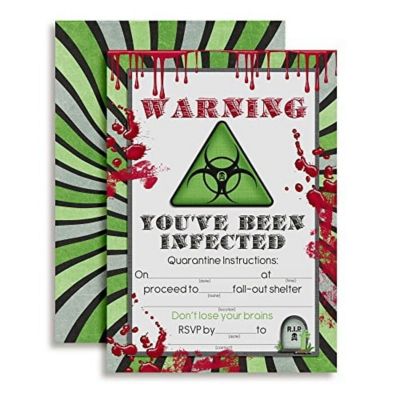 Zombie Biohazard Invitations 40pc. by AmandaCreation Image 1