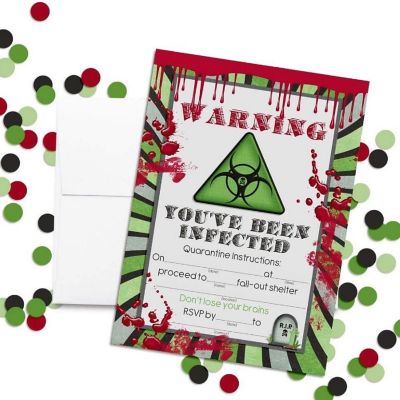 Zombie Biohazard Invitations 40pc. by AmandaCreation Image 1