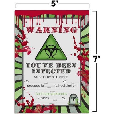 Zombie Biohazard Invitations 40pc. by AmandaCreation Image 3