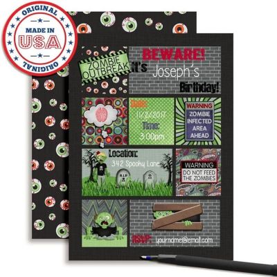 Zombie Outbreak Invitations 40pc. by AmandaCreation Image 2