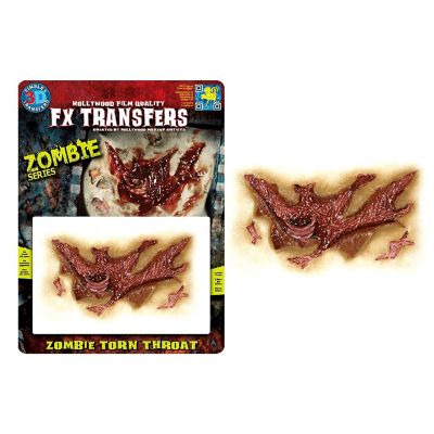 Zombie Torn Throat Fx Transfer Costume Accessory Image 1