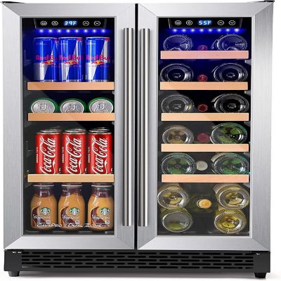 Zulay Kitchen 24 Inches  Dual Zone Wine Cooler Refrigerator Image 1
